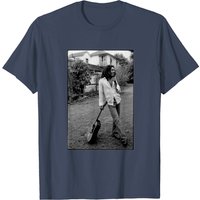 Bob Marley X David Burnett Black & White Guitar Photo T-Shirt — Mens T Shirts