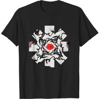 Red Hot Chilli Peppers Rose Men's T-Shirt in Black — Mens T Shirts