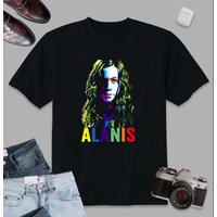 T-shirt Vintage Alanis Morissette pour hommes en noir — T-shirts pour hommes