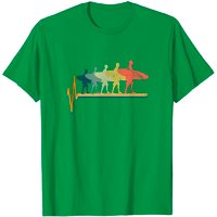 T-shirt Vintage Surf Surfboard pour hommes en noir — T-shirts pour hommes