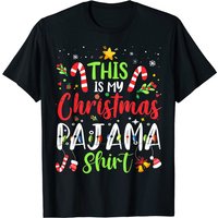 This Is My Christmas Pajama Shirt Funny Family Matching T-shirt