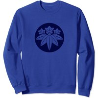 Sweat à col rond graphique Vintgae Blue Kamakura Minamoto Japon Mon — Sweats à capuche pour hommes