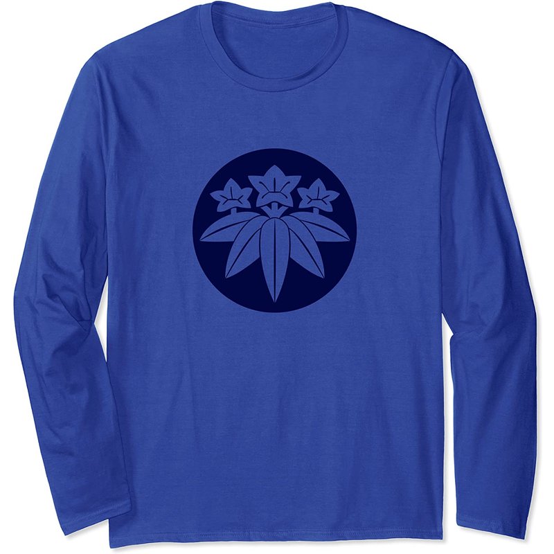 Kamakura Minamoto Japan Mon Graphic Long Sleeve T-Shirt — Mens T Shirts