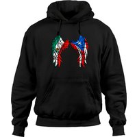 Haut à capuchon Mexirican avec drapeau de Porto Rico pour unisexe