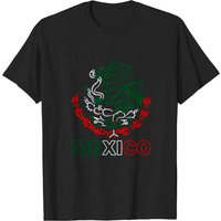 Mexico With Mexican Eagle Flag Red Green White T-shirt for Men