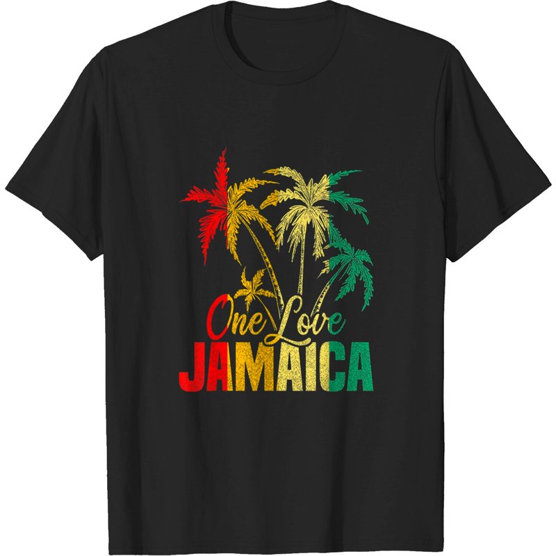 One Love Jamaica Caribbean Vacation Reggae T-Shirt for Men