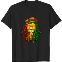 Reggae Music Lovers Jamaican Lion T-Shirt for Men — Mens T Shirts