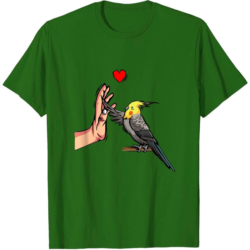 Cute Cockatiel T-Shirt for Men - Love Bird Design