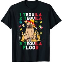 T-shirt pour hommes Tequila Floor Dog Drinking — T-shirts pour hommes