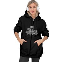 Hoodie zippé Genealogy Ancestry Word Cloud pour unisexe — Sweats à capuche pour hommes