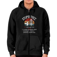 Hoodie zippé vintage Stupid Tree Disc Golf — Sweats à capuche pour hommes