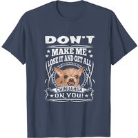 T-shirt avec dessin de Chihuahua pour hommes en noir — T-shirts pour hommes