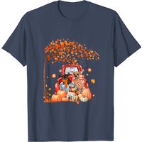 T-shirt avec dessin de Chihuahua pour hommes, thème automnal — T-shirts pour hommes