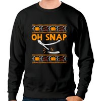 Oh Snap Turkey Wishbone Sweatshirt Humoristique Thanksgiving — Sweats à capuche pour hommes