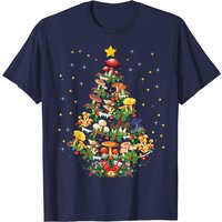 Mushroom Lover Christmas Tree T-Shirt for Men — Mens T Shirts
