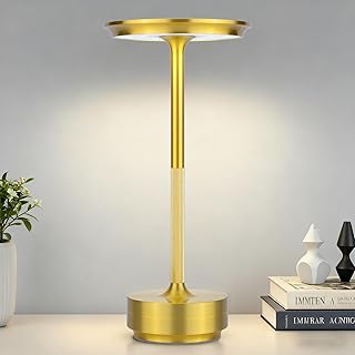 Lampe de Table LED Rechargeable Sans Fil UdoUto avec 3 Modes de Couleur — Lampe de bureau menée