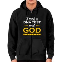 Hoodie Zippé Christian I Took A Dna Test God Is My Father — Sweats à capuche pour hommes