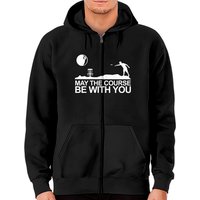 Disc Golf Zip Hoodie May The Course Be With You