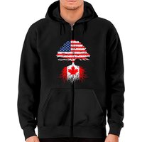 Hoodie à zip Canada Flag Canadian Roots pour hommes et femmes — Sweats à capuche pour hommes