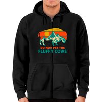 Ne pas caresser les vaches duveteuses Hoodie zippé Parc national des bisons — Sweats à capuche pour hommes