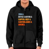 Hoodie zippé souvenir NPS de Moab des parcs nationaux de l'Utah — Sweats à capuche pour hommes