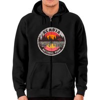 Hoodie zippé Vintage Parc national d'Acadia Maine pour unisexe — Sweats à capuche pour hommes