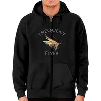 Hoodie à zip Frequent Flyer pour pêcheur sportif de rivière — Sweats à capuche pour hommes