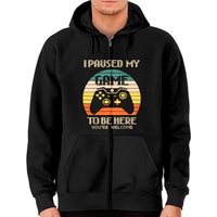 Hoodie Zippé I Paused My Game To Be Here pour Hommes