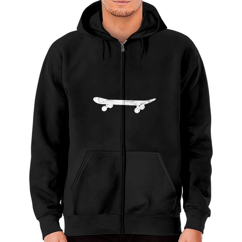 Haut à Capuchon Zippé Vintage Skateboard pour Unisexe — Sweats à capuche pour hommes