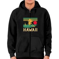 Hoodie zippé vintage Aloha Hawaii des années 1980 — Sweats à capuche pour hommes