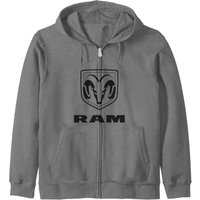 Men Ram Trucks Black Logo Zip Hoodie