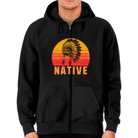 Hoodie à zip Vintage Fierté Amérindienne