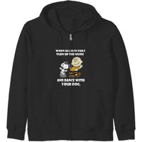 Hoodie Zippé Snoopy pour Unisexe en Noir — Sweats à capuche pour hommes