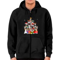 Hoodie Zippé Noël Husky Sibérien Amoureux des Chiens