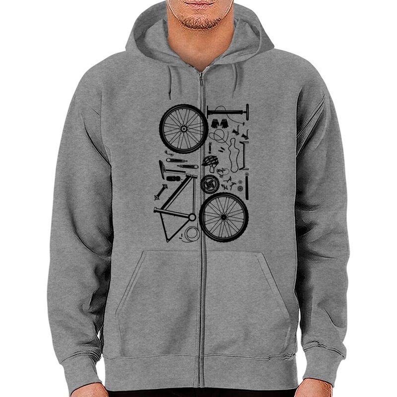 Vêtements de vélo - Hoodie zippé Downhill Rider Mountainbike — Sweats à capuche pour hommes