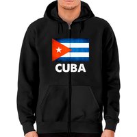 Hoodie à zip avec le drapeau cubain pour unisexe