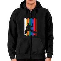 Haut à capuchon zippé Karate Belt pour unisexe en noir — Sweats à capuche pour hommes