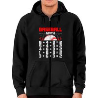 Hoodie Zippé Baseball Math Double Jeu pour Amateurs de Baseball