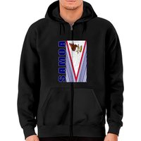 American Samoa Zip Hoodie for Unisex in Black