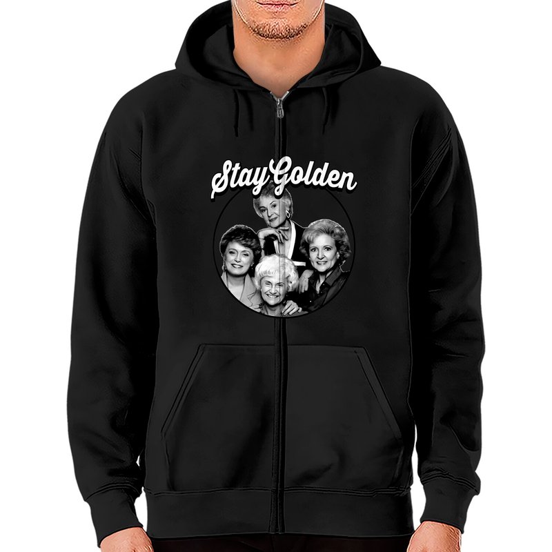 Hoodie zippé Stay Golden des Golden Girls — Sweats à capuche pour hommes