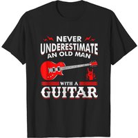 Never Underestimate An Old Man With A Guitar T-Shirt for Men