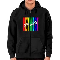 Key West Florida Rainbow Letters Zip Hoodie