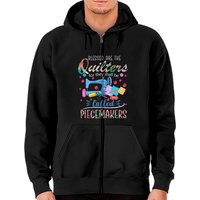 Sweat à capuche zippé Quilting Blessed Are Piecemakers pour unisexe — Sweats à capuche pour hommes