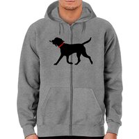 Hoodie zippé Labrador Retriever Play Fetch Black Lab