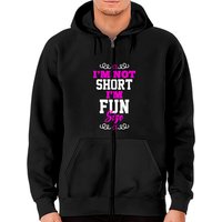 Je ne suis pas petit, je suis de taille amusante - Hoodie zippé — Sweats à capuche pour hommes