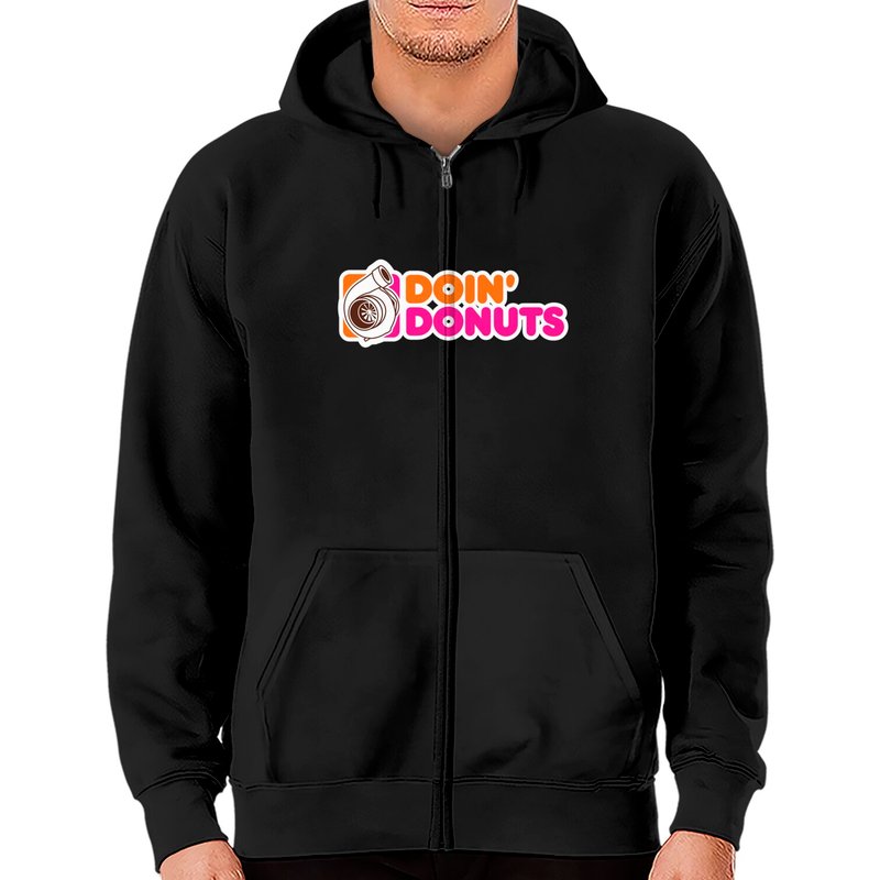 Haut Zippé Doin' Donuts Racing & Drift Car — Sweats à capuche pour hommes