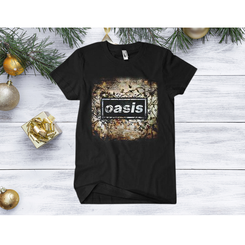 T-shirt unisexe vintage Oasis Band pour hommes en noir — T-shirts pour hommes