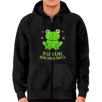 Just A Girl Who Loves Frogs Frog Girl Zip Hoodie — Sweats à capuche pour hommes