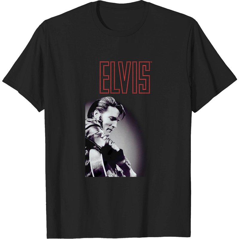 T-shirt officiel Elvis Presley Script Rock pour hommes — T-shirts pour hommes