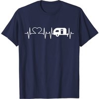T-shirt Cute Heartbeat Camper pour les Amateurs de Camping et de Feu de Camp — T-shirts pour hommes
